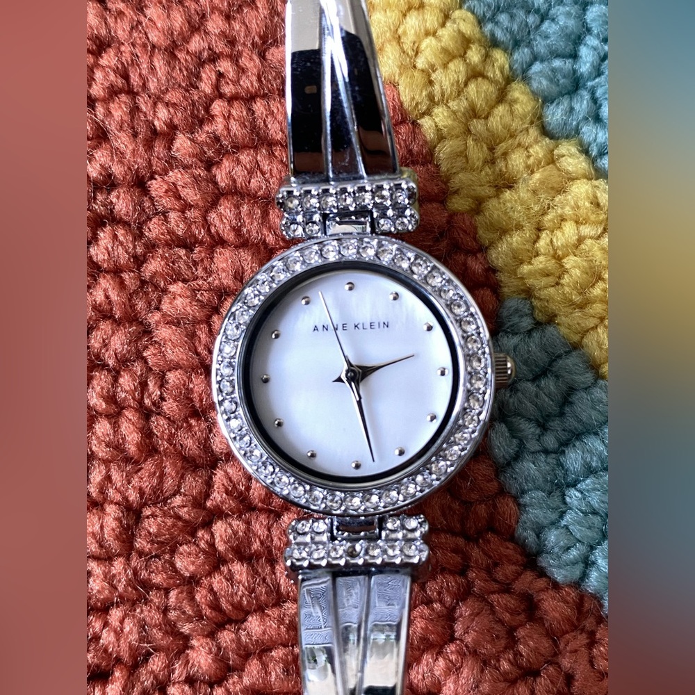 ANNE KLEIN Bracelet Watch with Crystal Details